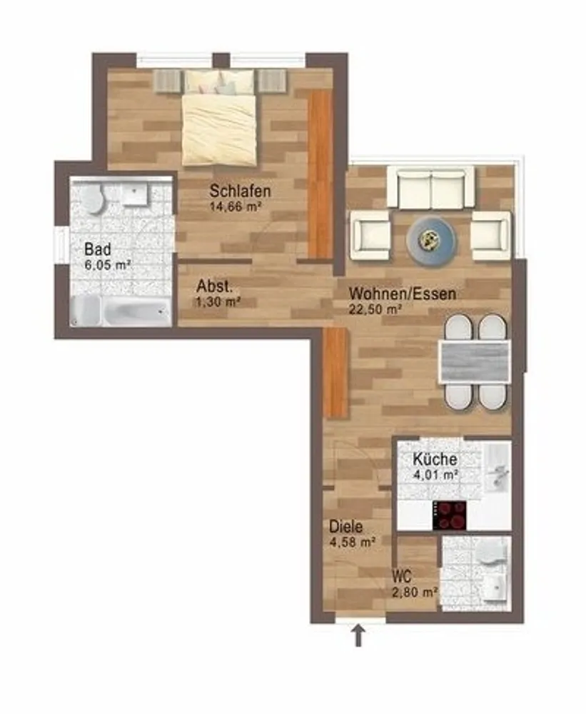 2 Zimmer Wohnung mit 60 m² in Frankfurt am Main – Bild 5