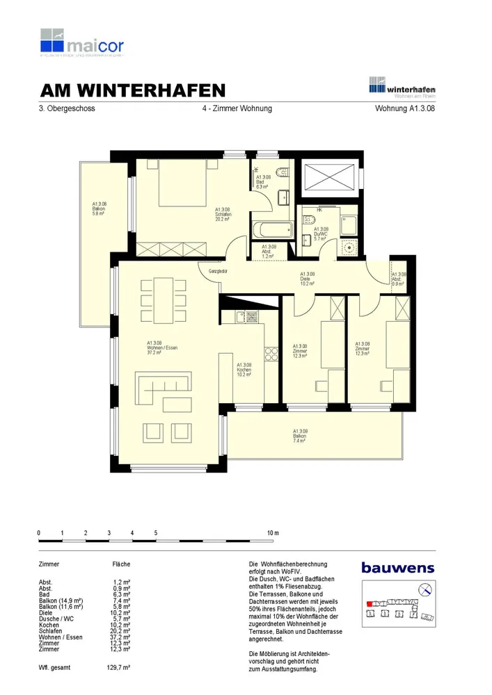 4 Zimmer Wohnung mit 130 m² in Mainz – Bild 10