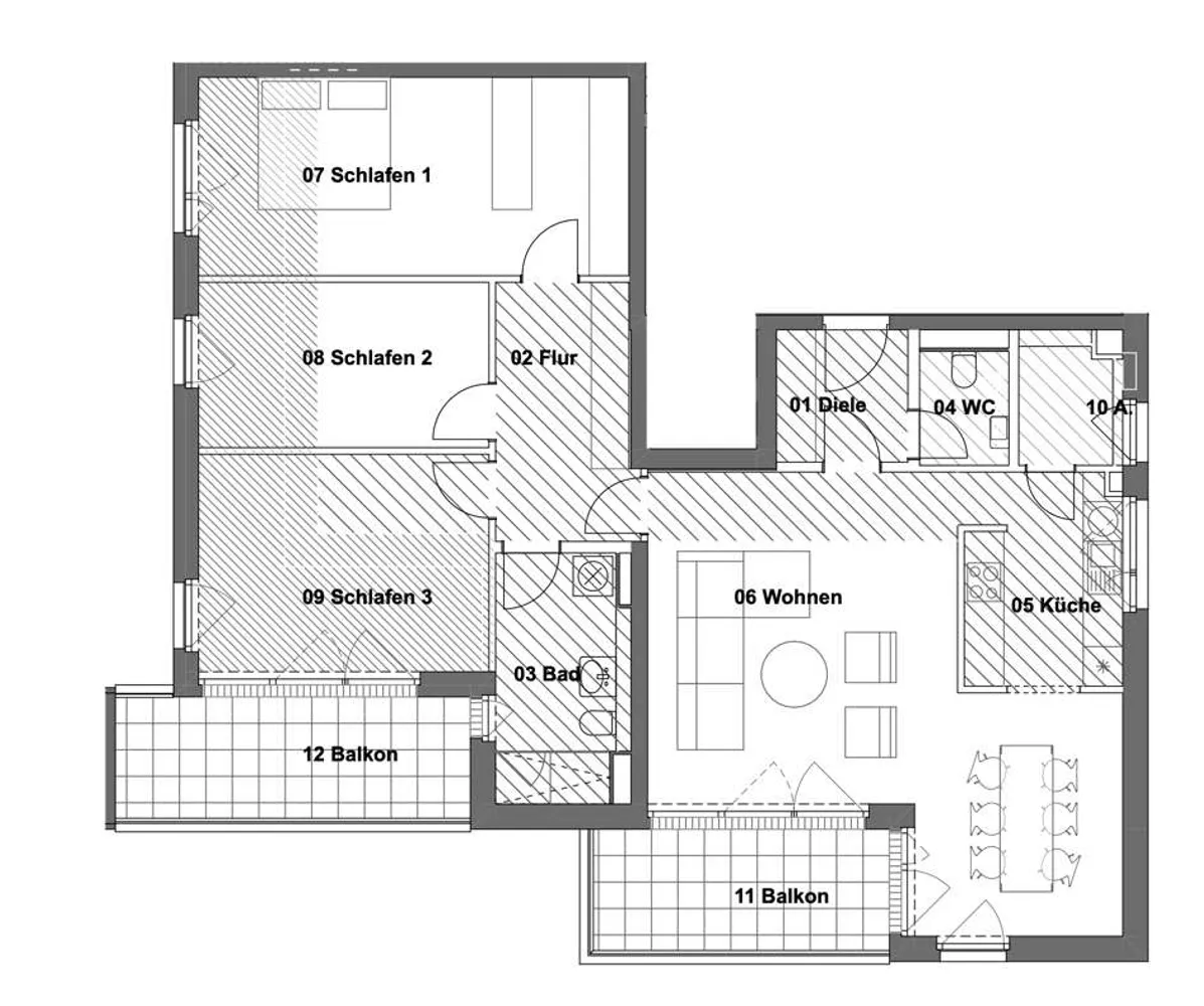4 Zimmer Wohnung mit 121 m² in Augsburg – Bild 5