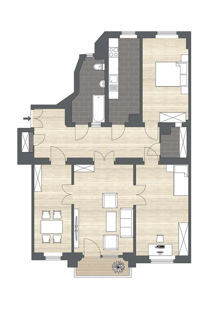 4 room apartment with 104 m² in Dresden – Photo 2
