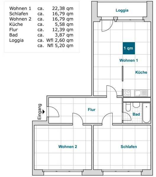 3 Zimmer Wohnung mit 78 m² in Dresden – Bild 7