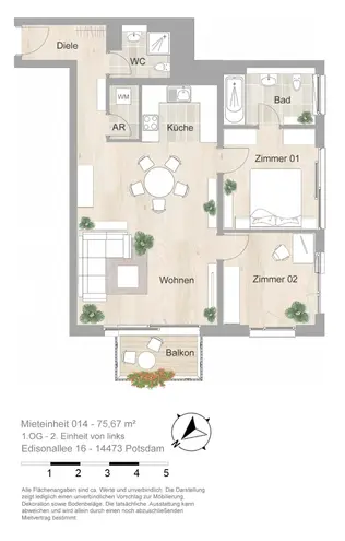 3 Zimmer Wohnung mit 76 m² in Potsdam – Bild 3