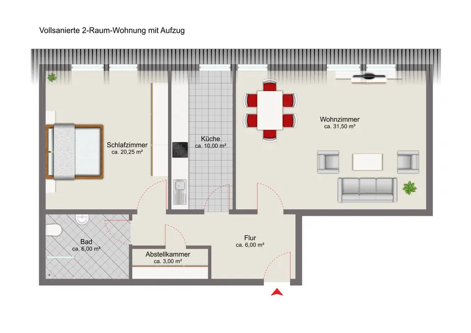 2 Zimmer Wohnung mit 77 m² in Finsterwalde – Bild 4