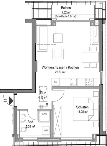 2 Zimmer Wohnung mit 49 m² in Hamburg – Bild 11