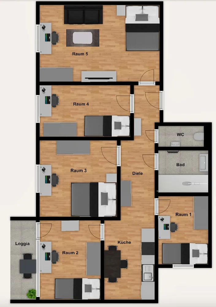 WG-Zimmer mit 14 m² in München – Bild 2