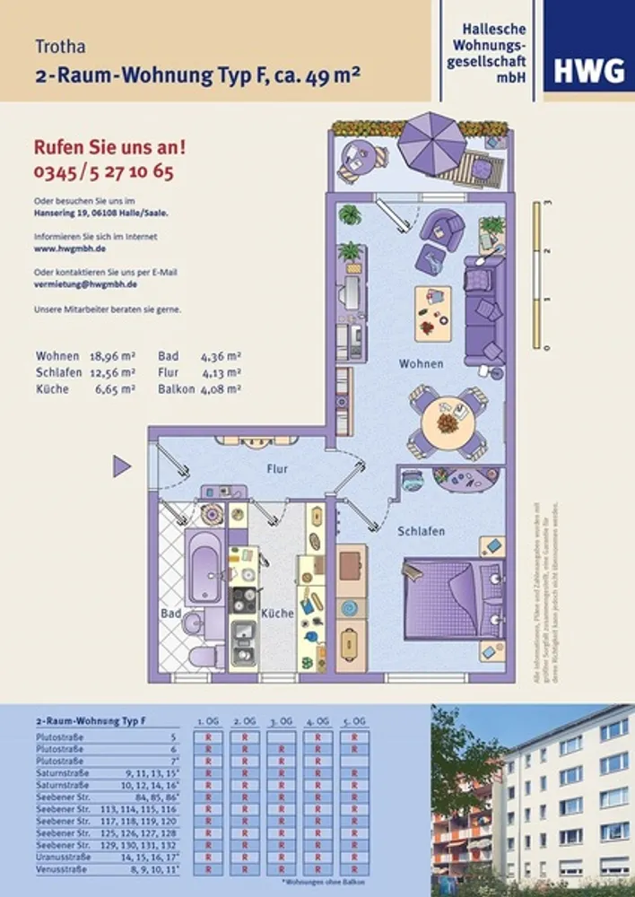 2 Zimmer Wohnung mit 47 m² in Halle (Saale) – Bild 3