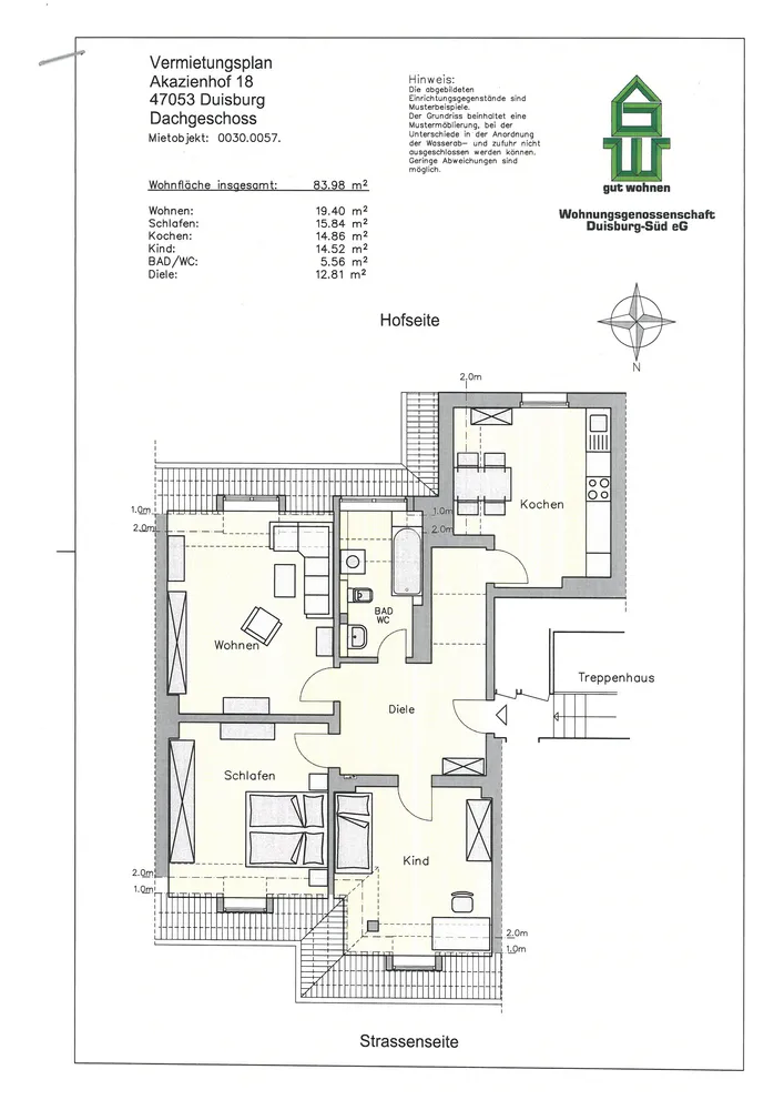 3 Zimmer Wohnung mit 84 m² in Duisburg – Bild 7