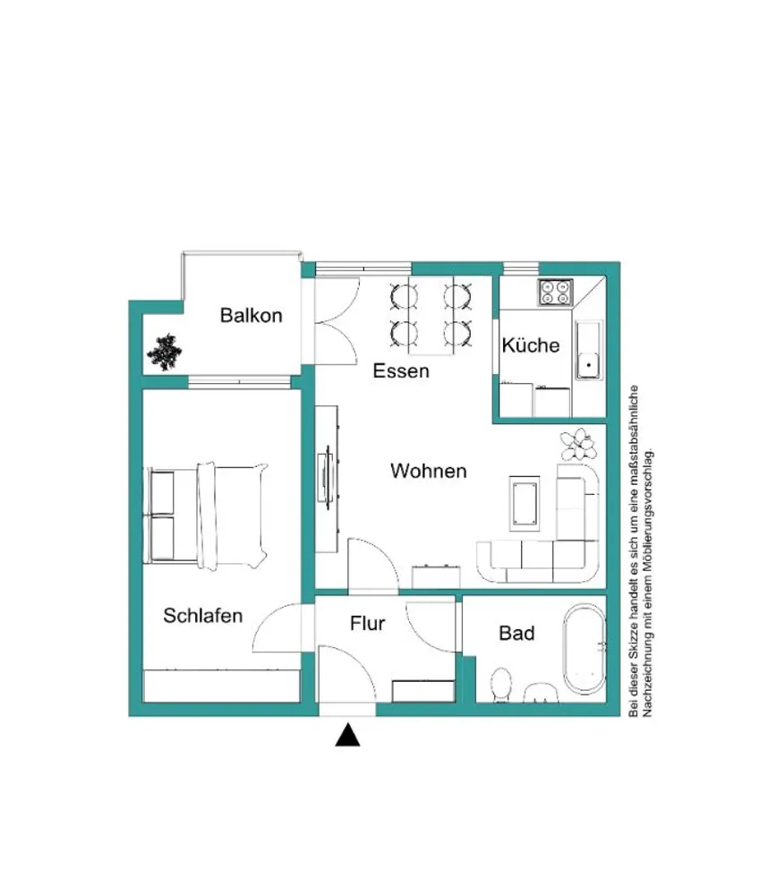 2 Zimmer Wohnung mit 54 m² in Marburg – Bild 2
