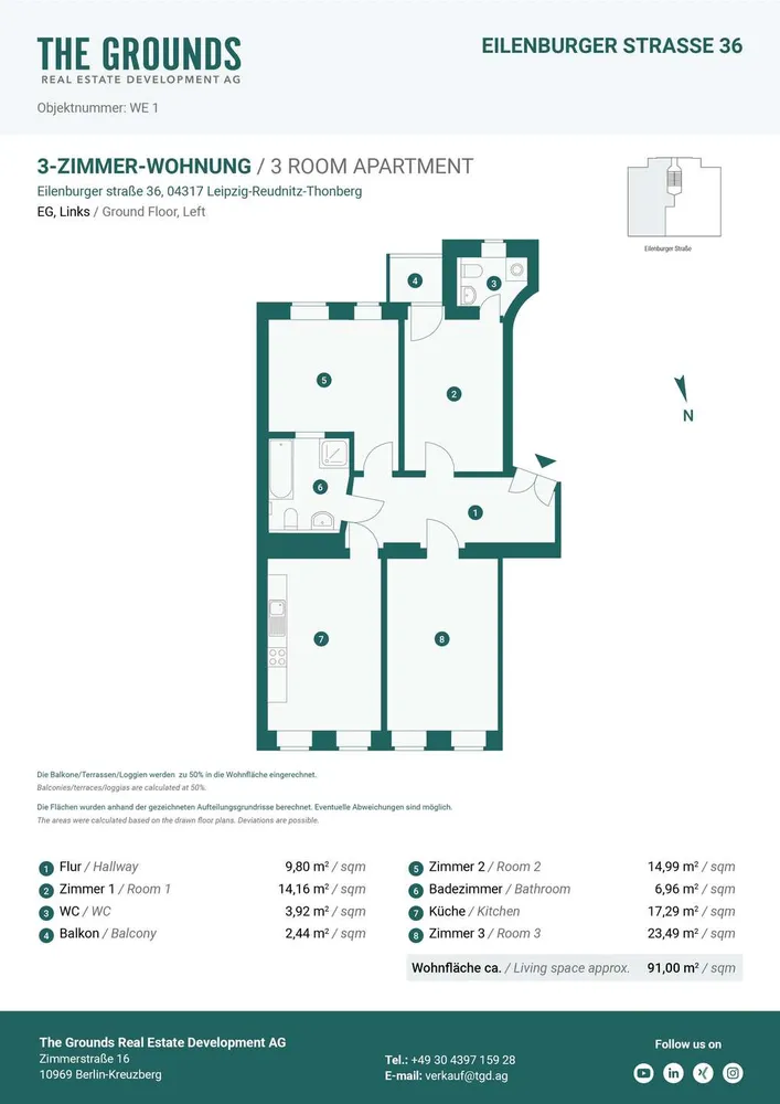 3 Zimmer Wohnung mit 91 m² in Leipzig – Bild 12