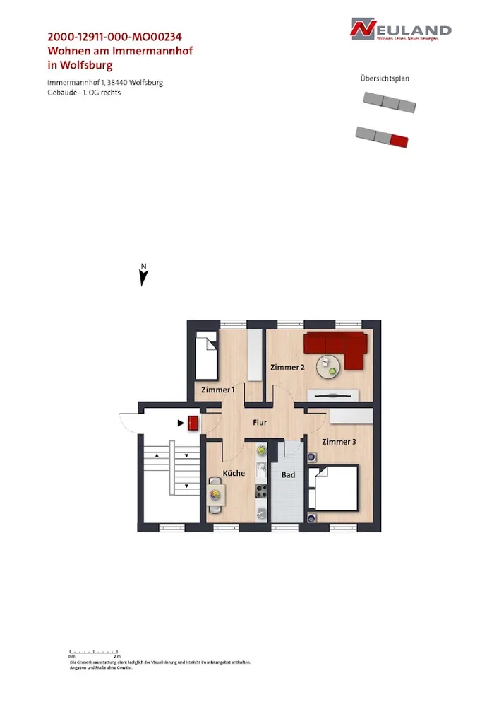 1 Zimmer Wohnung mit 20 m² in Wolfsburg – Bild 4