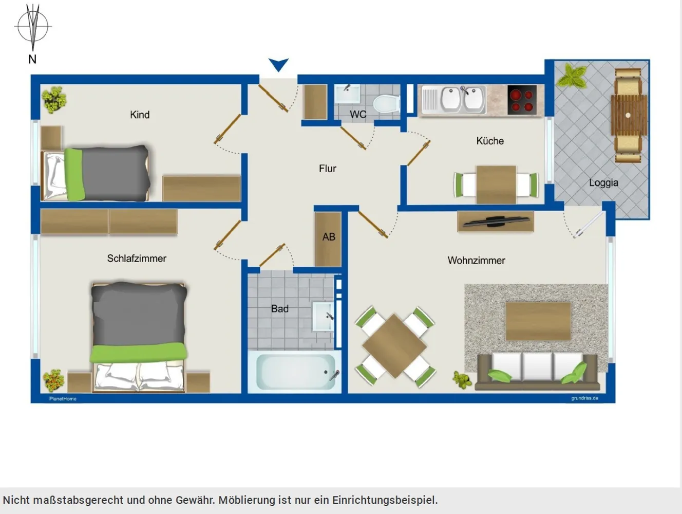 3 Zimmer Wohnung mit 69 m² in München – Bild 2