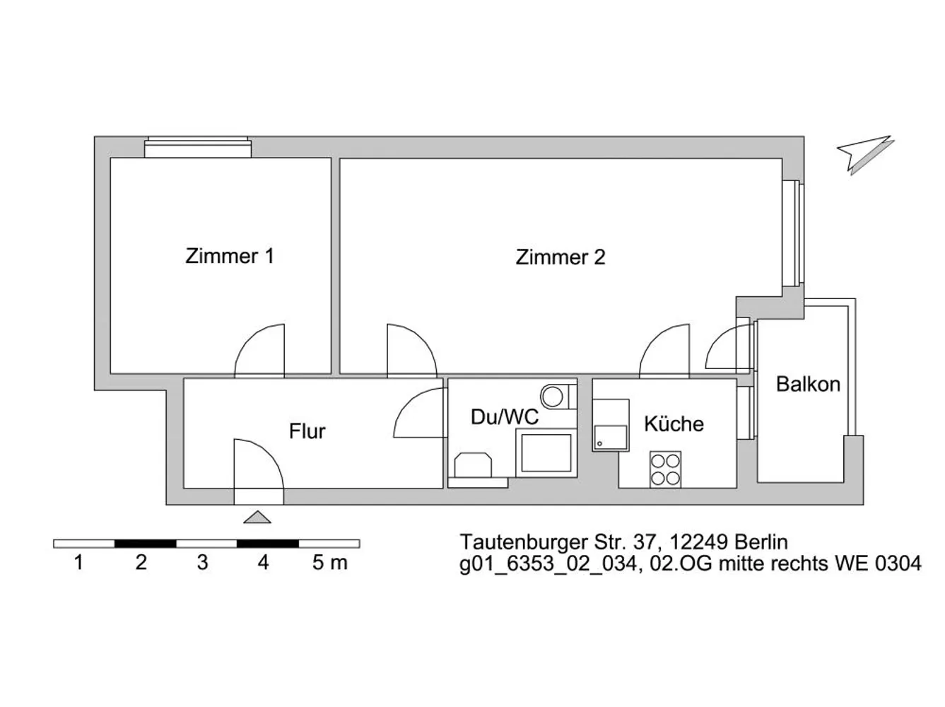 2 Zimmer Wohnung mit 54 m² in Berlin – Bild 2
