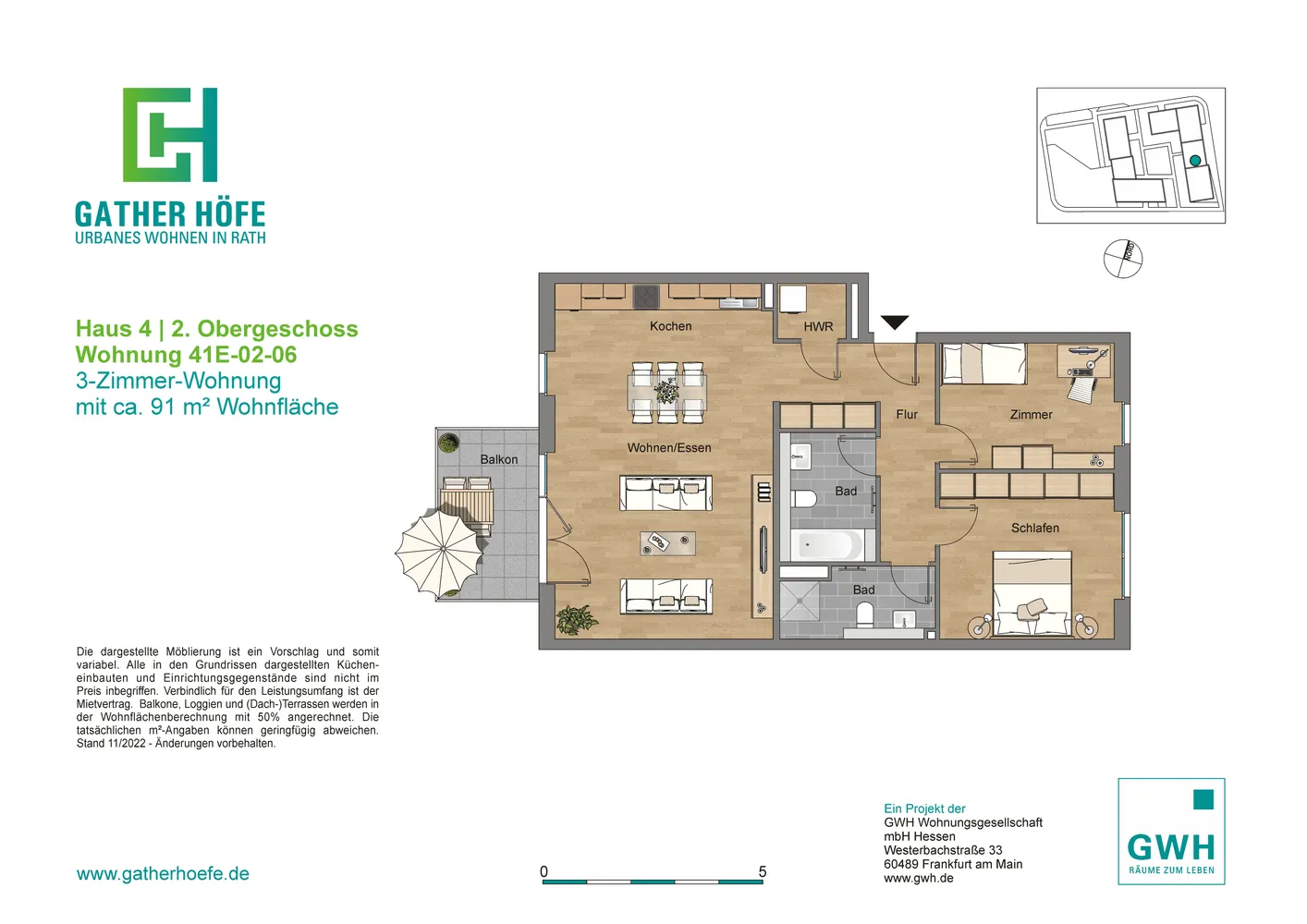 3 Zimmer Wohnung mit 95 m² in Düsseldorf – Bild 12