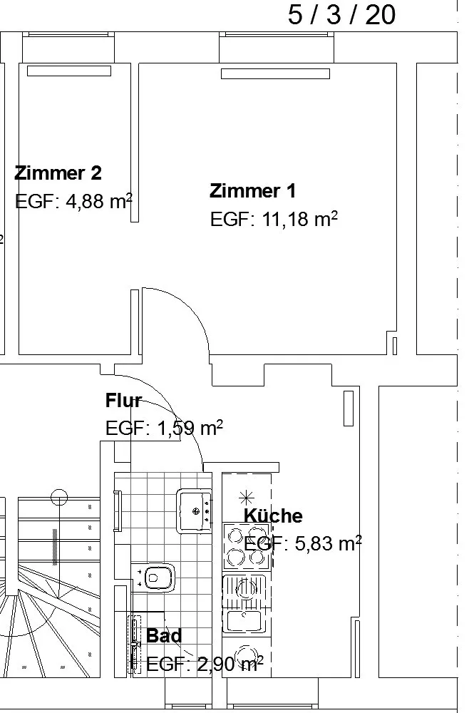 1 Zimmer Wohnung mit 26 m² in Kassel – Bild 2