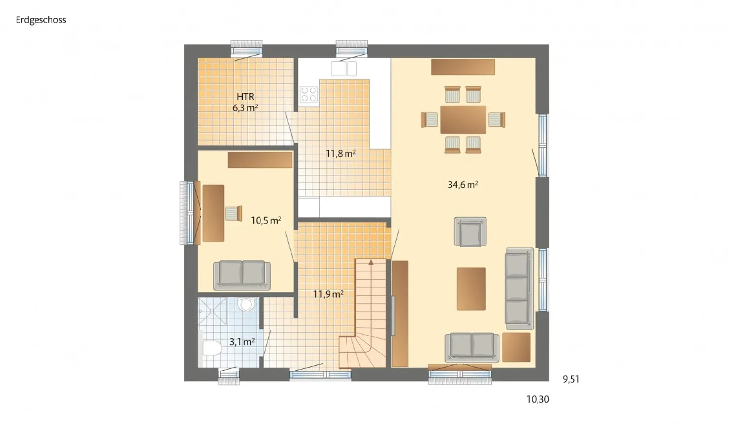 5 Zimmer Haus mit 140 m² in Hilden – Bild 3