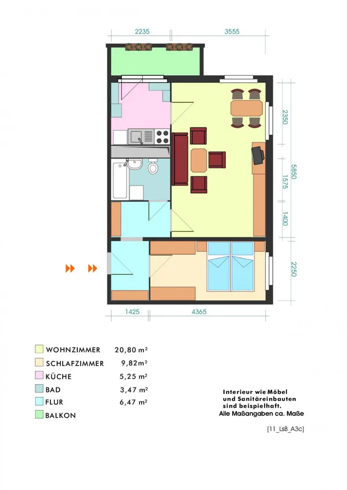 2 Zimmer Wohnung mit 49 m² in Leipzig – Bild 2
