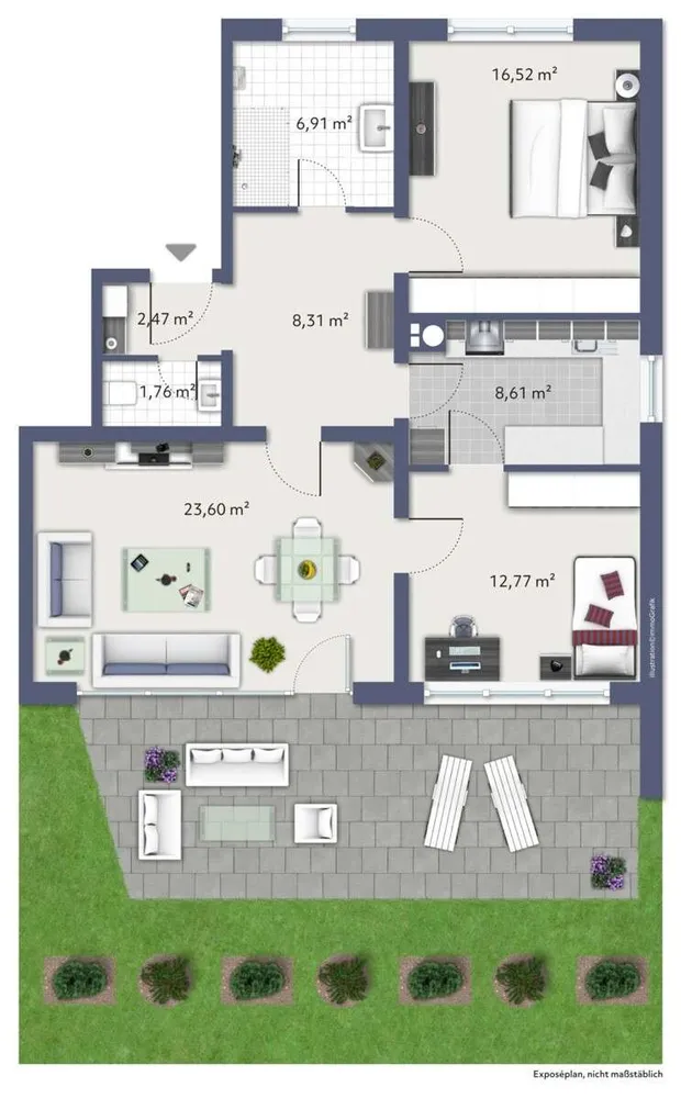 3 Zimmer Wohnung mit 98 m² in Augsburg – Bild 4