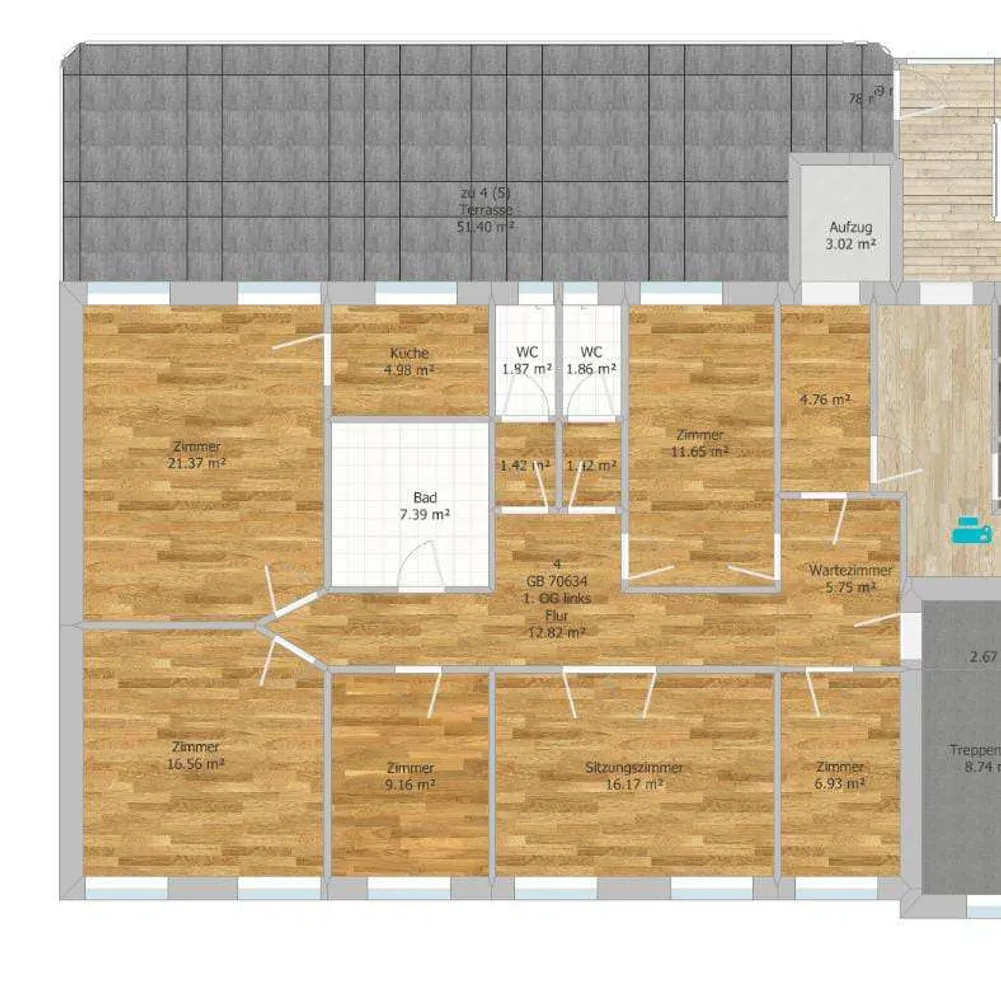 6 Zimmer Wohnung mit 145 m² in Mannheim – Bild 12