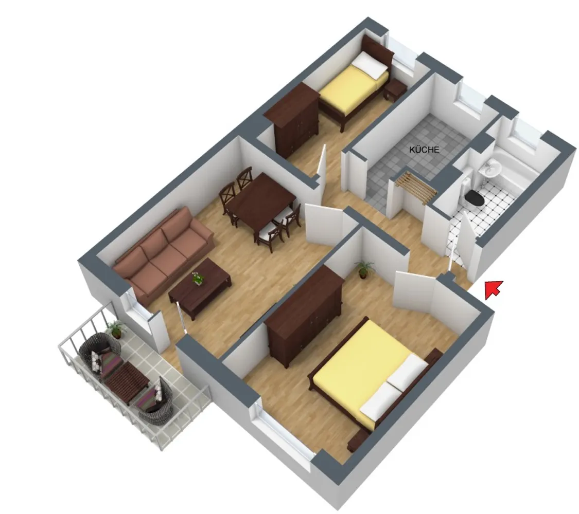 3 Zimmer Wohnung mit 60 m² in Merseburg – Bild 12
