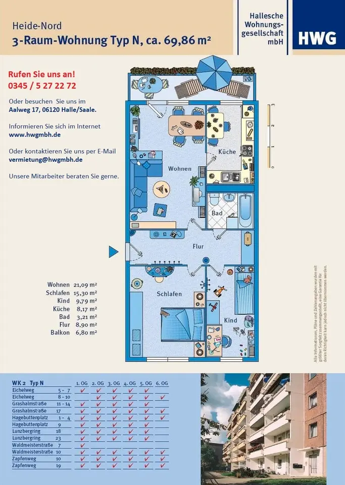 3 Zimmer Wohnung mit 70 m² in Halle (Saale) – Bild 5
