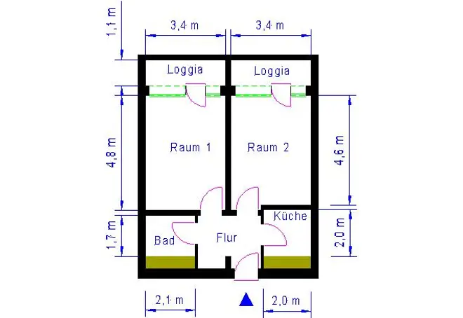 2 Zimmer Wohnung mit 49 m² in Magdeburg – Bild 2