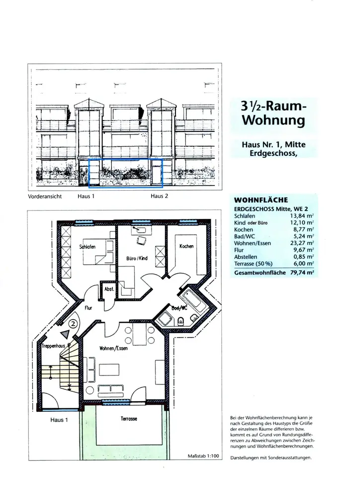 3 Zimmer Wohnung mit 70 m² in Velbert – Bild 2