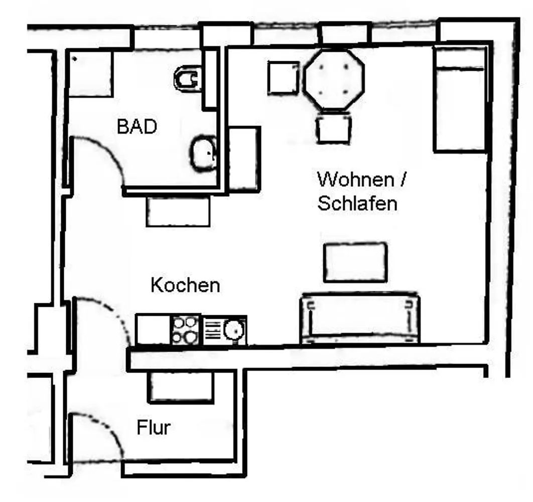 1 Zimmer Wohnung mit 40 m² in Halle (Saale) – Bild 2
