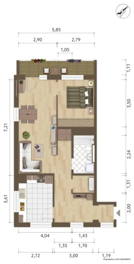 2 Zimmer Wohnung mit 65 m² in Hoyerswerda – Bild 2