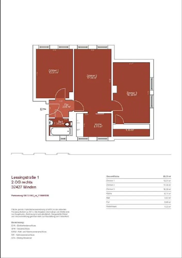 3 room apartment with 60 m² in Minden – Photo 4