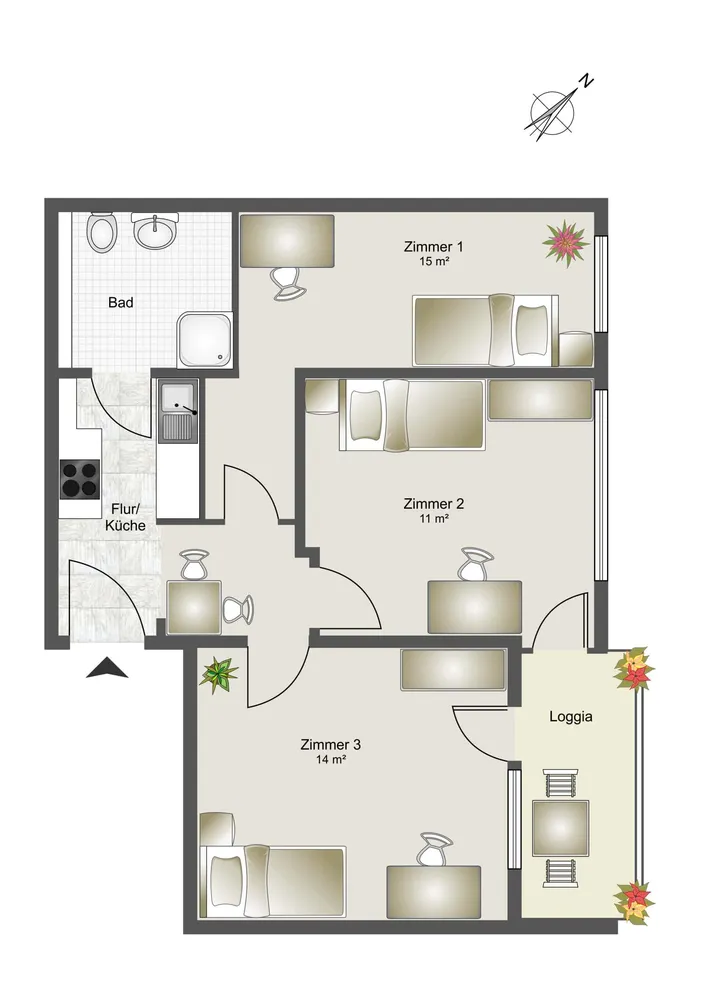 WG-Zimmer mit 14 m² in München – Bild 1