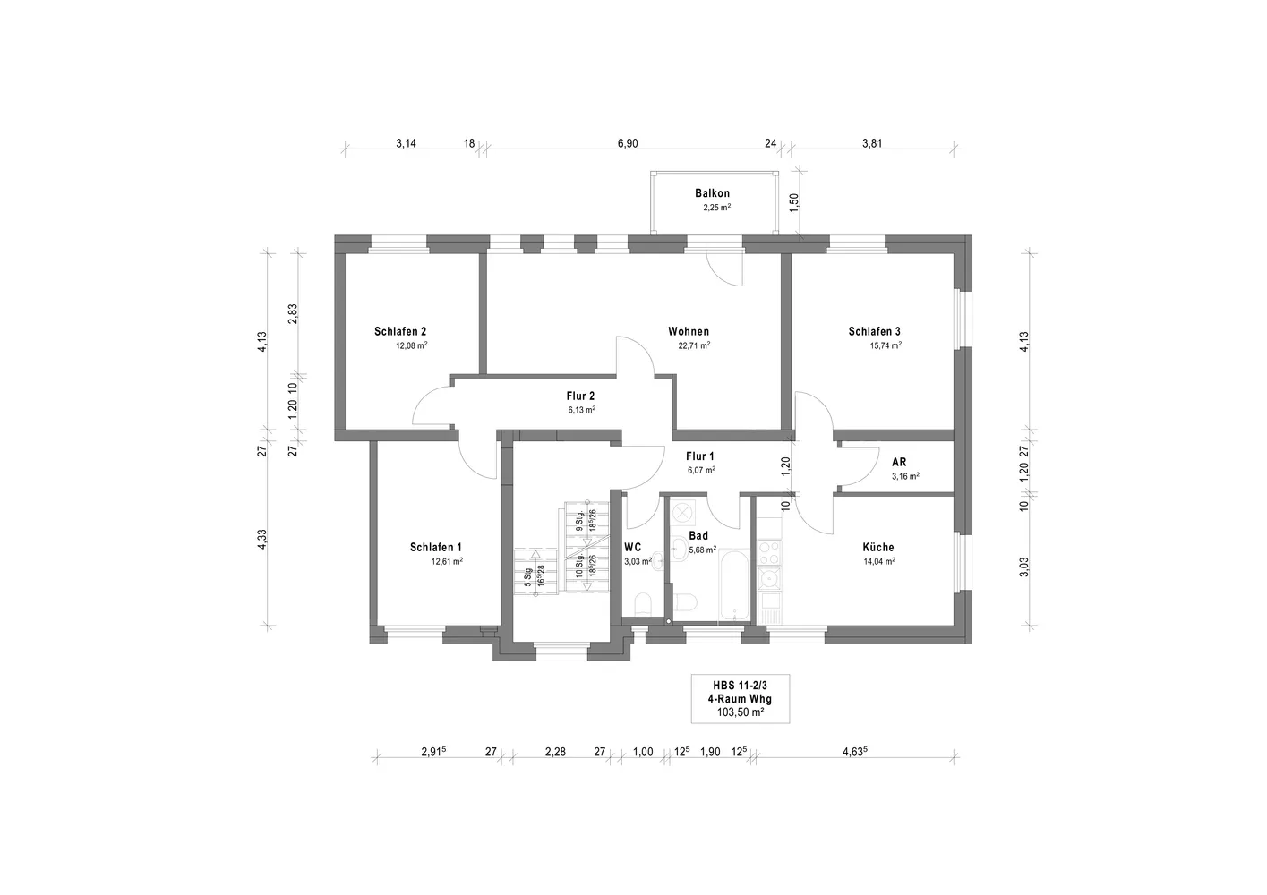4 Zimmer Wohnung mit 103 m² in Magdeburg – Bild 12