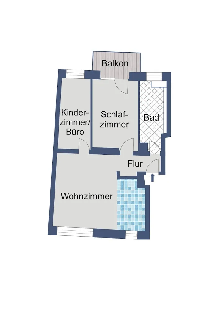 3 room apartment with 44 m² in Frankfurt am Main – Photo 2