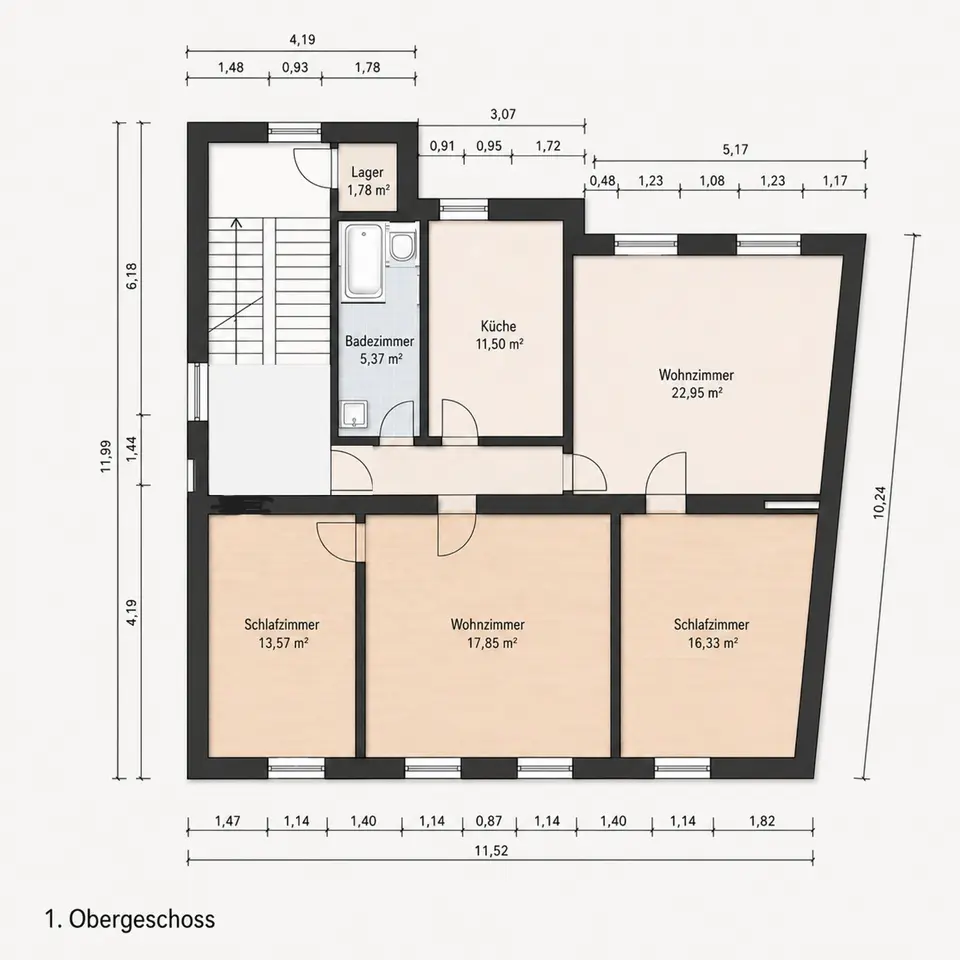 4 Zimmer Wohnung mit 85 m² in Mettmann – Bild 8