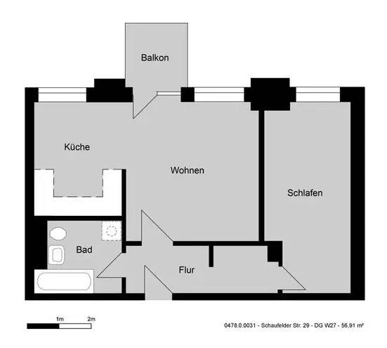2 Zimmer Wohnung mit 57 m² in Hannover – Bild 7