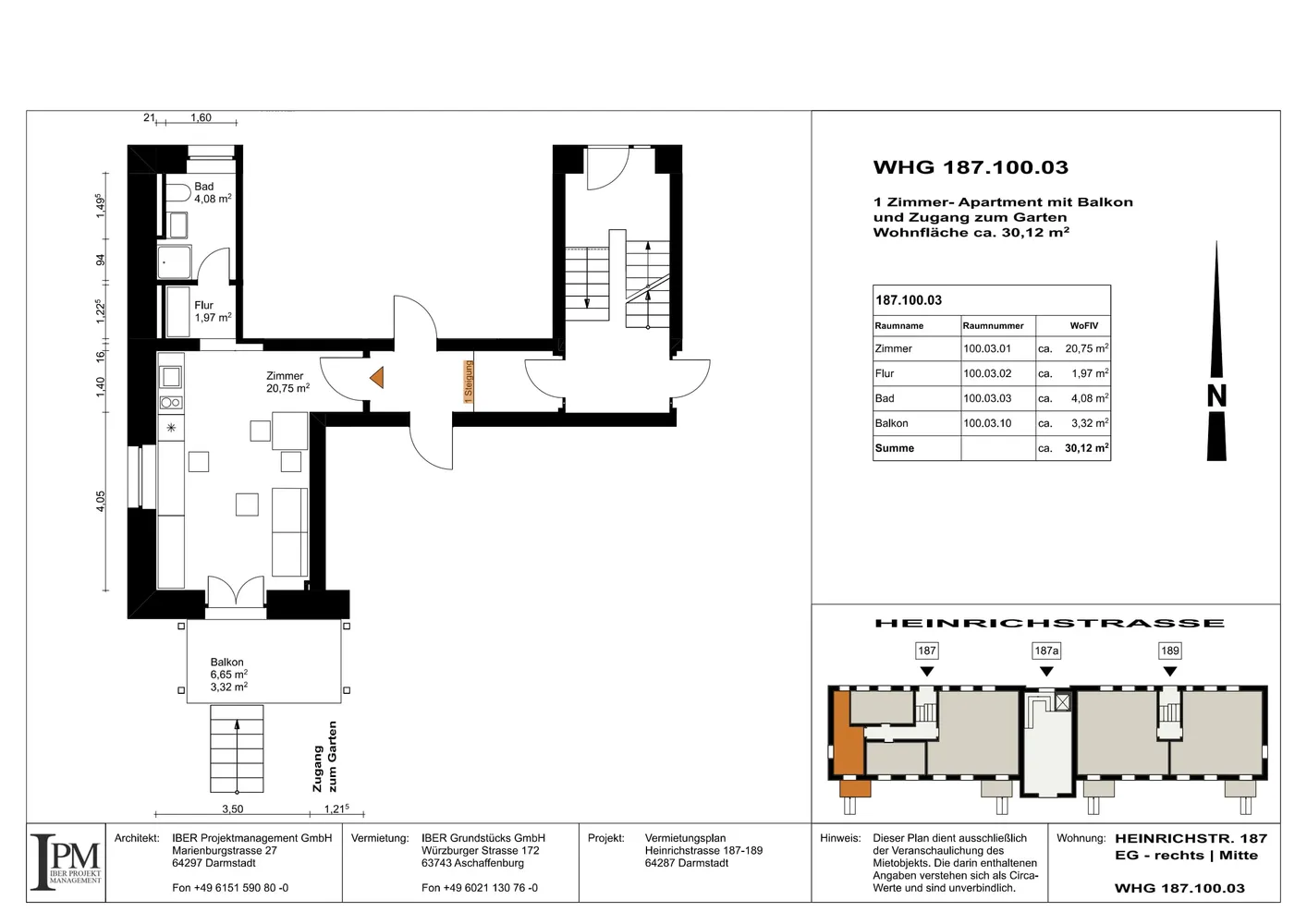 1 Zimmer Wohnung mit 26 m² in Darmstadt – Bild 9