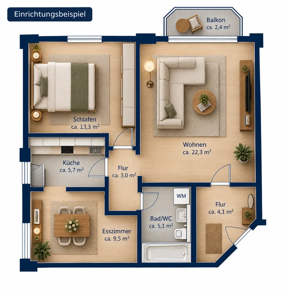 3 Zimmer Wohnung mit 65 m² in Bamberg – Bild 4