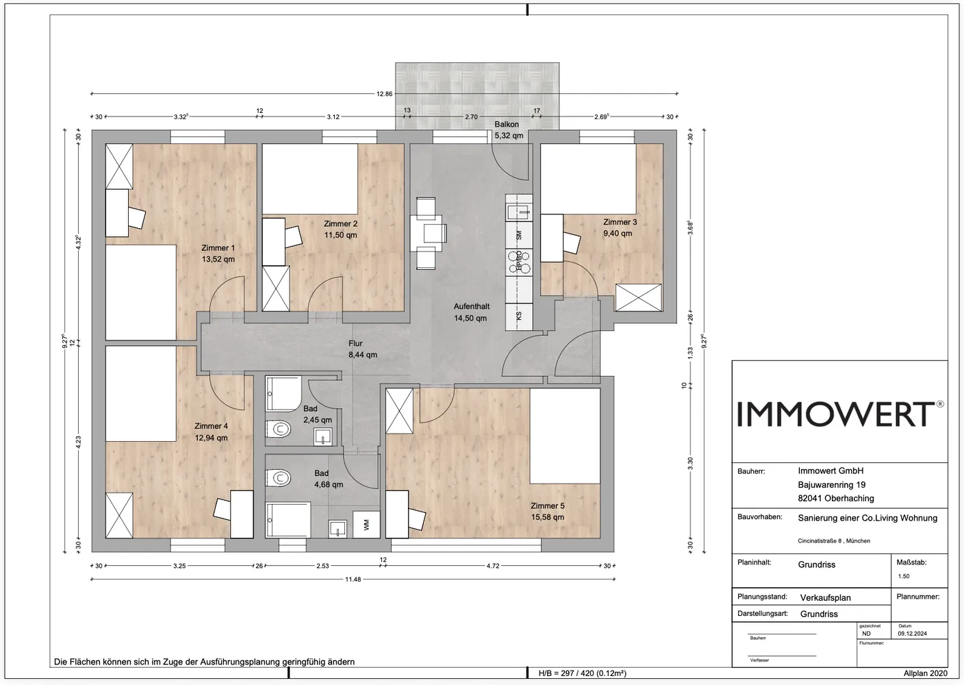 WG-Zimmer mit 14 m² in München – Bild 3