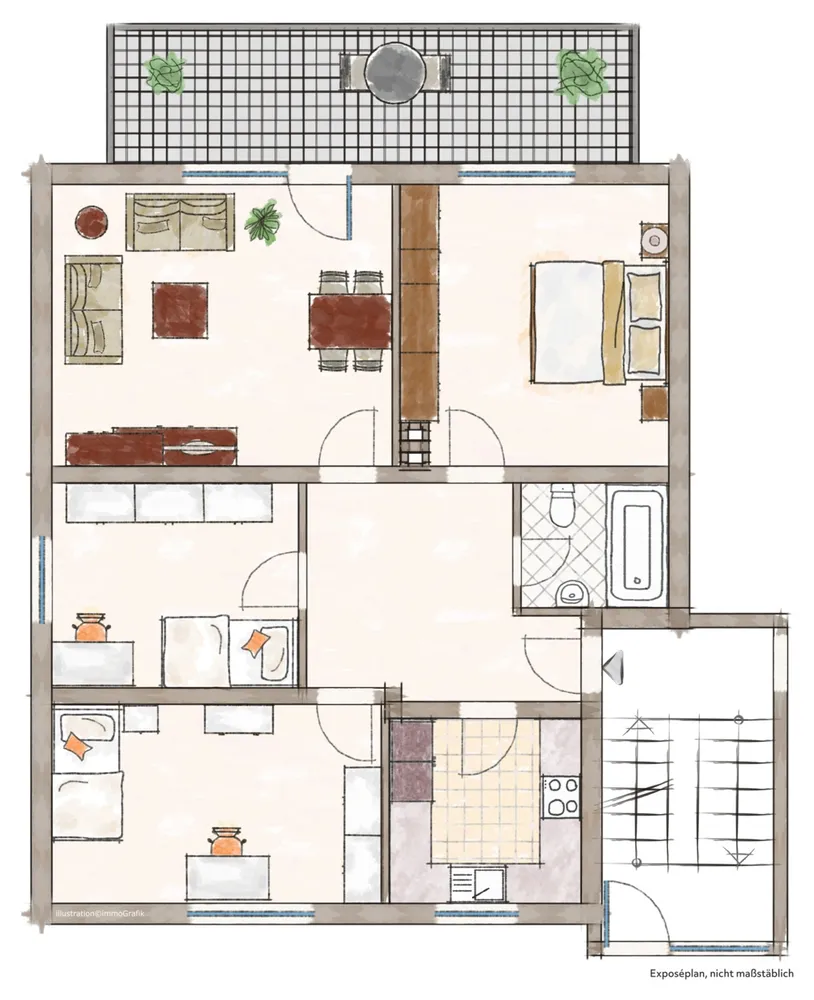 4 room apartment with 87 m² in Karlsruhe – Photo 3
