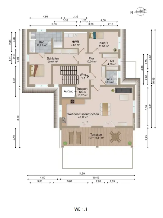 3 Zimmer Wohnung mit 125 m² in Straubing – Bild 4