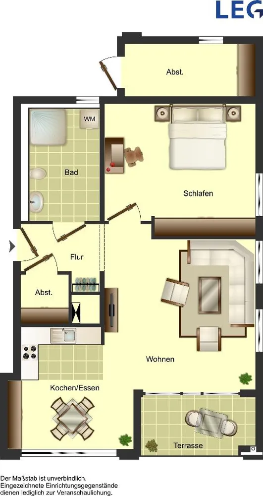 2 Zimmer Wohnung mit 70 m² in Bocholt – Bild 2