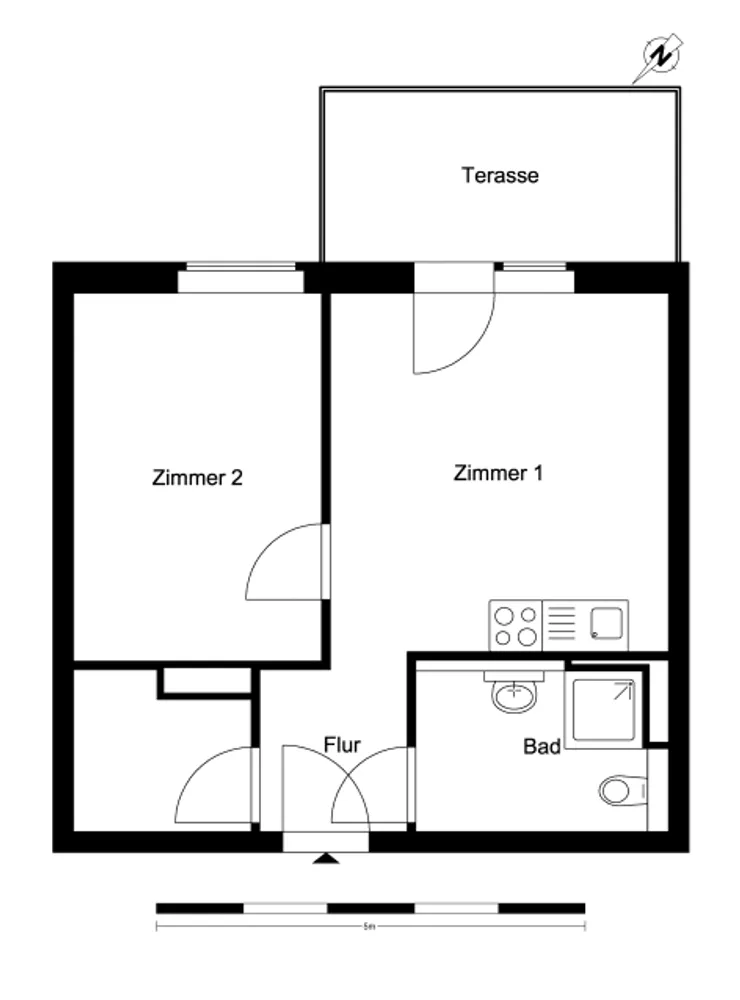 2 Zimmer Wohnung mit 44 m² in Berlin – Bild 2
