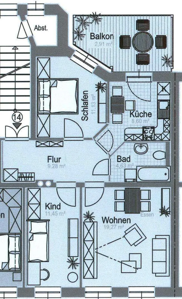 3 room apartment with 67 m² in Chemnitz – Photo 8