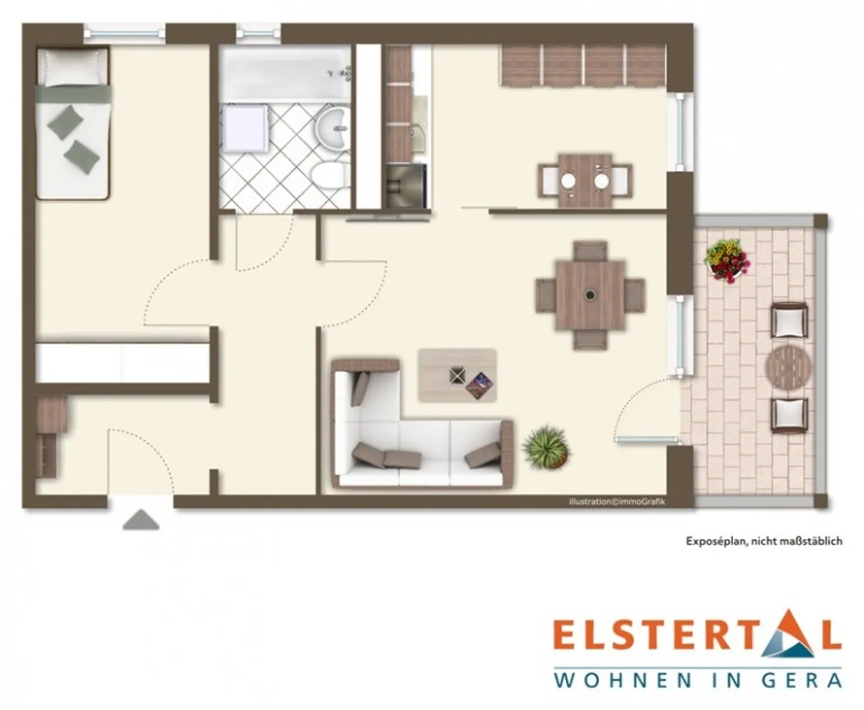2 room apartment with 45 m² in Gera – Photo 2