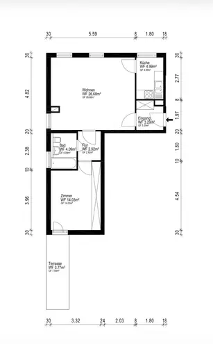 2 Zimmer Wohnung mit 60 m² in Mainz – Bild 3