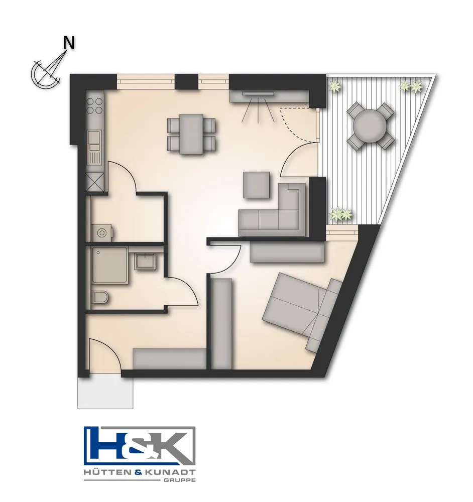 2 room apartment with 70 m² in Hamminkeln – Photo 5