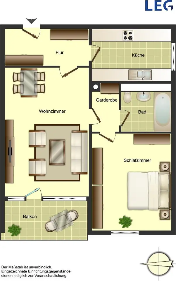 3 Zimmer Wohnung mit 59 m² in Ratingen – Bild 2