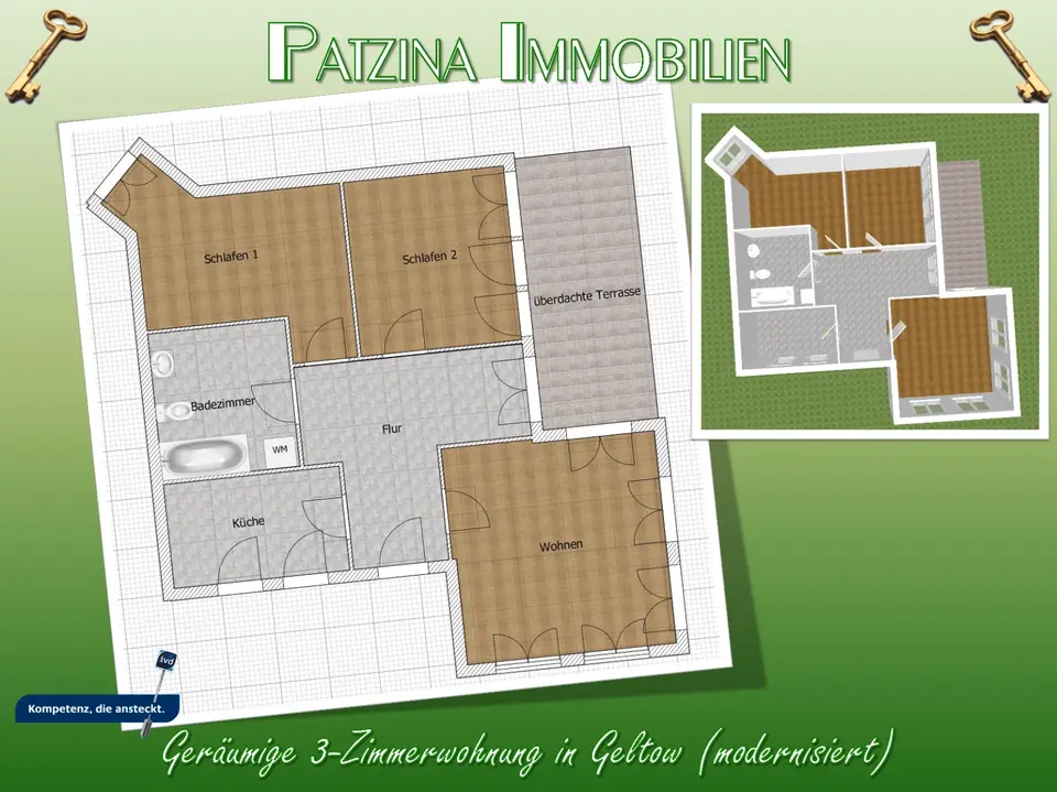 3 Zimmer Wohnung mit 78 m² in Werder (Havel) – Bild 5