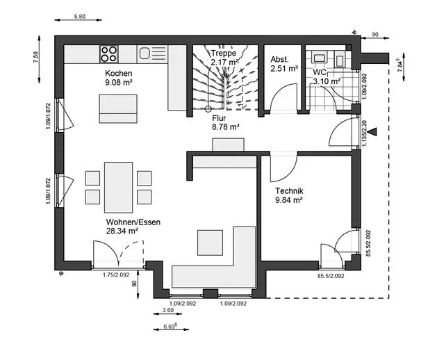 3 Zimmer Haus mit 123 m² in Bochum – Bild 2