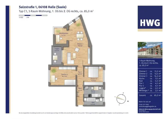 3 Zimmer Wohnung mit 84 m² in Halle (Saale) – Bild 6