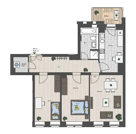 3 Zimmer Wohnung mit 82 m² in Chemnitz – Bild 5